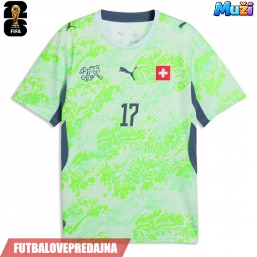 Lacne Muži Futbalové dres Švajčiarsko Ruben Vargas #17 MS 2026 Krátky Rukáv - Preč